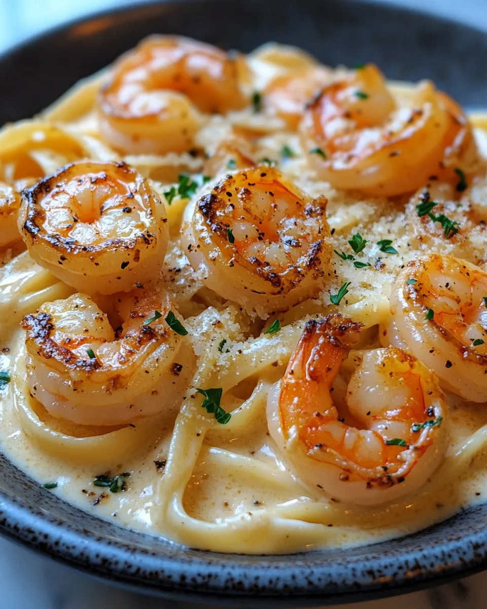 Ultimate Shrimp Fettuccine Alfredo Rich Cheesy Bliss