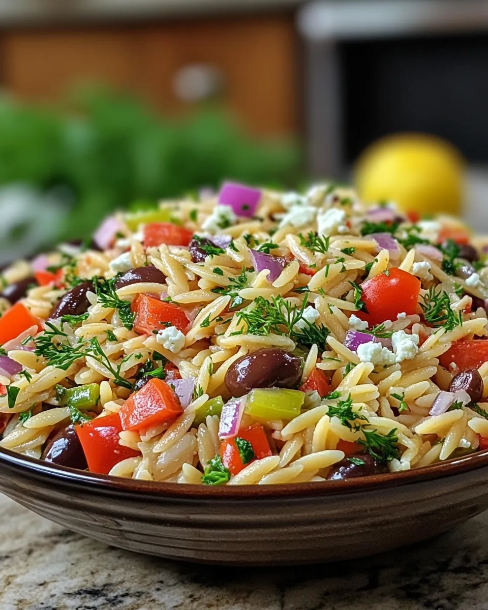 Classic Greek Orzo Pasta Salad Mediterranean Magic