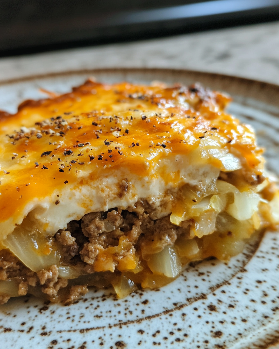 Epic Easy Crispy Cabbage Burger Bake Loaded Flavor Blast