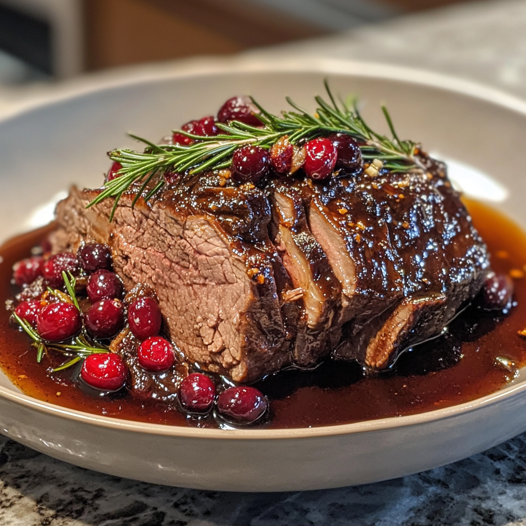 Epic Slow Braised Beef Roast with Cranberry Balsamic Glaze Rich Flavor Explosion